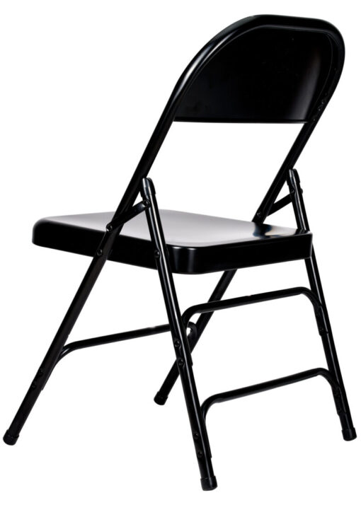 Black Metal Folding Chair by Chivari CFMBL-CX-T