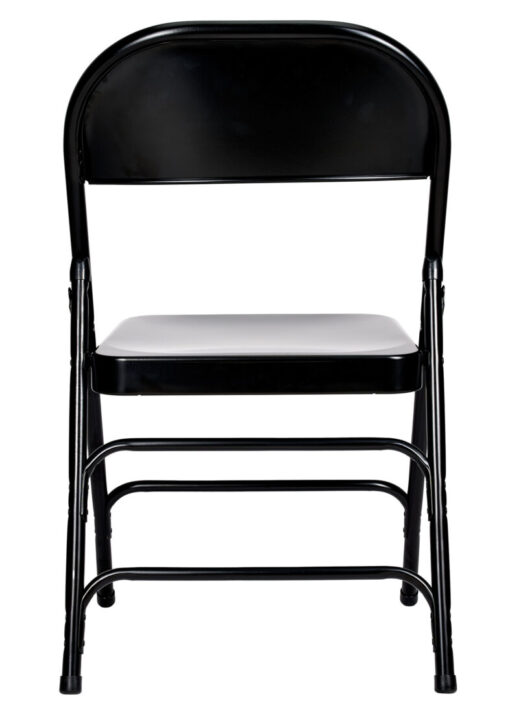 Black Metal Folding Chair by Chivari CFMBL-CX-T