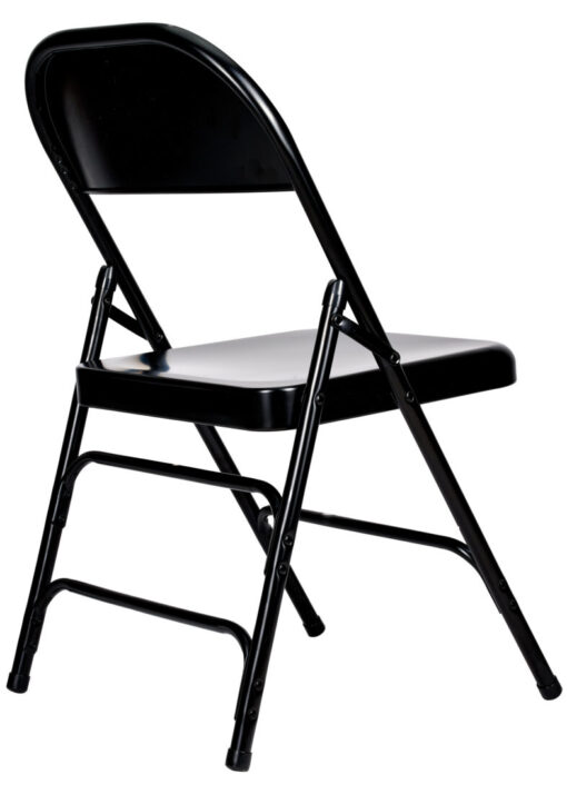 Black Metal Folding Chair by Chivari CFMBL-CX-T