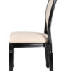 Black Resin Louis Pop Chair with Burlap Fabric Seat and Back by Chivari CLPRBBB-ZG-T