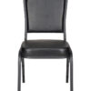 Black Vinyl on Black Frame Crown Banquet Chair by Chivari CQCVBB-ZF-T