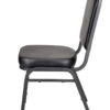 Black Vinyl on Black Frame Crown Banquet Chair by Chivari CQCVBB-ZF-T