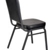 Black Vinyl on Black Frame Crown Banquet Chair by Chivari CQCVBB-ZF-T