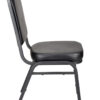 Black Vinyl on Black Frame Crown Banquet Chair by Chivari CQCVBB-ZF-T