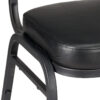 Black Vinyl on Black Frame Crown Banquet Chair by Chivari CQCVBB-ZF-T