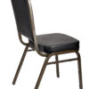 Black Vinyl on Gold Vein Frame Crown Banquet Chair by Chivari CQCVBU-ZF-T