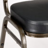 Black Vinyl on Gold Vein Frame Crown Banquet Chair by Chivari CQCVBU-ZF-T