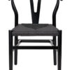 Black Wood Wishbone Chair with Black Rope Seat by Chivari CWHWBB-ZG-T