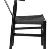 Black Wood Wishbone Chair with Black Rope Seat by Chivari CWHWBB-ZG-T