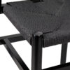 Black Wood Wishbone Chair with Black Rope Seat by Chivari CWHWBB-ZG-T Detail Shot