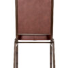 Brown Vinyl on Copper Vein Steel Frame Square Back Banquet Chair by Chivari CQSVBR-ZF-T