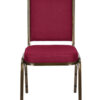 Burgundy Fabric on Gold Vein Frame Square Back Banquet Chair by Chivari CQSFBU-ZF-T