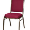 Burgundy Fabric on Gold Vein Frame Square Back Banquet Chair by Chivari CQSFBU-ZF-T