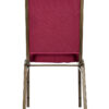 Burgundy Fabric on Gold Vein Frame Square Back Banquet Chair by Chivari CQSFBU-ZF-T