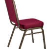 Burgundy Fabric on Gold Vein Frame Square Back Banquet Chair by Chivari CQSFBU-ZF-T