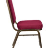 Burgundy Fabric on Gold Vein Frame Square Back Banquet Chair by Chivari CQSFBU-ZF-T