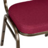 Burgundy Fabric on Gold Vein Frame Square Back Banquet Chair by Chivari CQSFBU-ZF-T