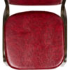 Burgundy Vinyl on Gold Vein Steel Frame, Square Back Banquet Chair by Chivari CQSVBU-ZF-T