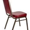 Burgundy Vinyl on Gold Vein Steel Frame, Square Back Banquet Chair by Chivari CQSVBU-ZF-T