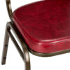 Burgundy Vinyl on Gold Vein Steel Frame, Square Back Banquet Chair by Chivari CQSVBU-ZF-T