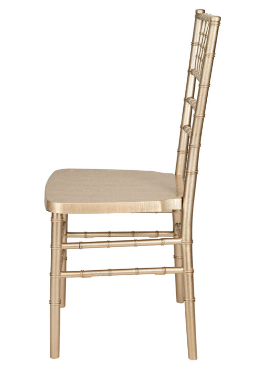 Champagne Gold Brushed Wood Look Steel Skeleton Chiavari Chair CCRCHGB-STEEL-AX-T