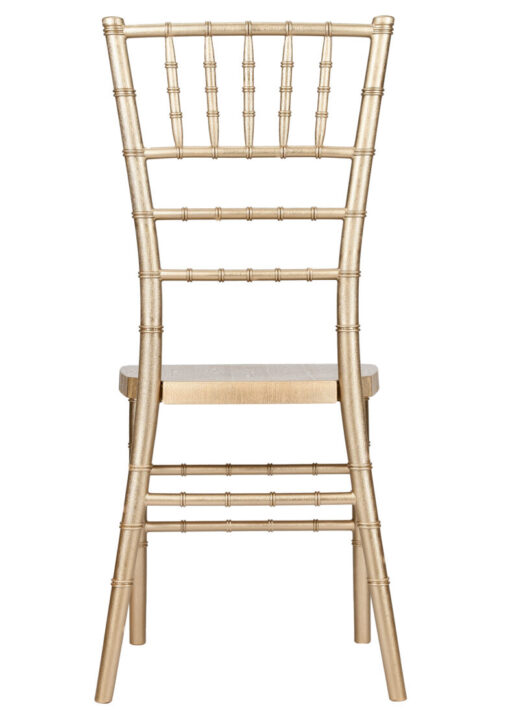 Champagne Gold Brushed Wood Look Steel Skeleton Chiavari Chair CCRCHGB-STEEL-AX-T