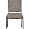 Charcoal Grey Fabric on Silver Vein Frame Square Back Banquet Chair by Chivari