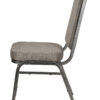 Charcoal Grey Fabric on Silver Vein Frame Square Back Banquet Chair by Chivari