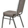 Charcoal Grey Fabric on Silver Vein Frame Square Back Banquet Chair by Chivari