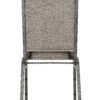 Charcoal Grey Fabric on Silver Vein Frame Square Back Banquet Chair by Chivari