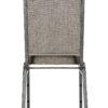 Charcoal Grey Fabric on Silver Vein Frame Square Back Banquet Chair by Chivari