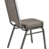 Charcoal Grey Fabric on Silver Vein Frame Square Back Banquet Chair by Chivari