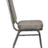 Charcoal Grey Fabric on Silver Vein Frame Square Back Banquet Chair by Chivari