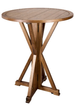 Chestnut 3 Foot (36″) Round Farmhouse Cocktail Table TFARMCKTL36-CH-AX-T