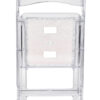 Clear with Silver Vinyl Cushion Resin Folding Chair CFRCL4-HB-T