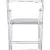 Clear with Silver Vinyl Cushion Resin Folding Chair CFRCL4-HB-T