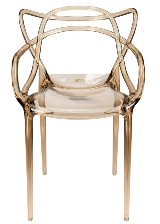 Copper Clear Resin Orbit Chair CSRT-ZG-T