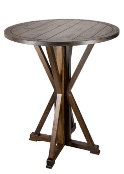 Fruitwood 3 Foot (36″) Round Farmhouse Cocktail Table TFARMCKTL36-FR-AX-T