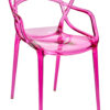 Fuchsia Clear Resin Orbit Chair by Chivari CSRF-ZG-T