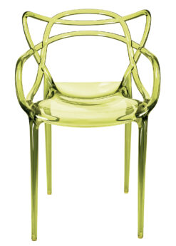 Vintage Green Clear Resin Orbit Chair by Chivari CSRGR-ZG-T