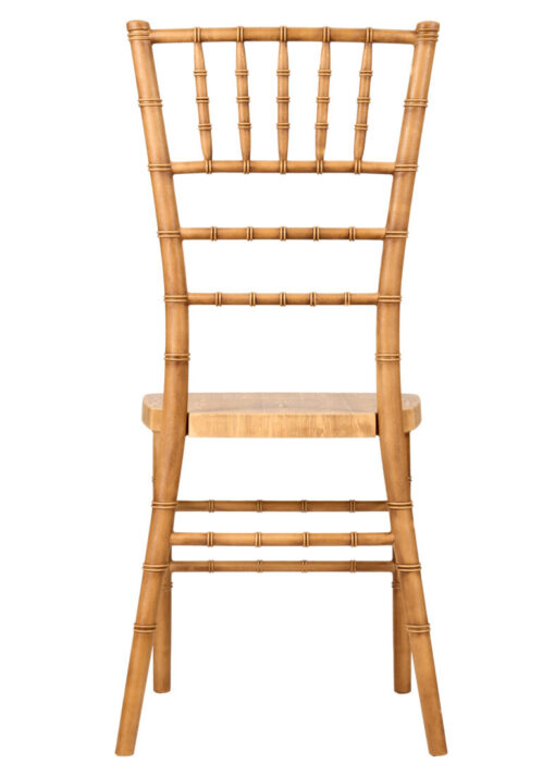 Natural with Brushed Wood Look Resin Steel Skeleton Chiavari Chair CCRNB-STEEL-AX-T