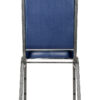 Navy Blue Vinyl on Silver Vein Steel Frame Square Back Banquet Chair by Chivari CQSVBLU-ZF-T