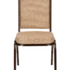 Tan Fabric on Copper Vein Frame Square Back Banquet Chair by Chivari CQSFTN-ZF-T