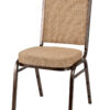 Tan Fabric on Copper Vein Frame Square Back Banquet Chair by Chivari CQSFTN-ZF-T