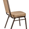 Tan Fabric on Copper Vein Frame Square Back Banquet Chair by Chivari CQSFTN-ZF-T