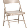 Beige Metal Folding Chair CFMBE-AX-T