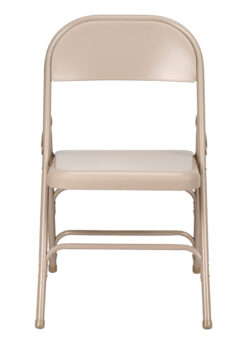 Beige Metal Folding Chair CFMBE-AX-T