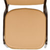 Tan Vinyl on Copper Vein Steel Frame Square Back Banquet Chair by Chivari CQSVTN-ZF-T