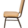 Tan Vinyl on Copper Vein Steel Frame Square Back Banquet Chair by Chivari CQSVTN-ZF-T