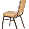 Tan Vinyl on Copper Vein Steel Frame Square Back Banquet Chair by Chivari CQSVTN-ZF-T